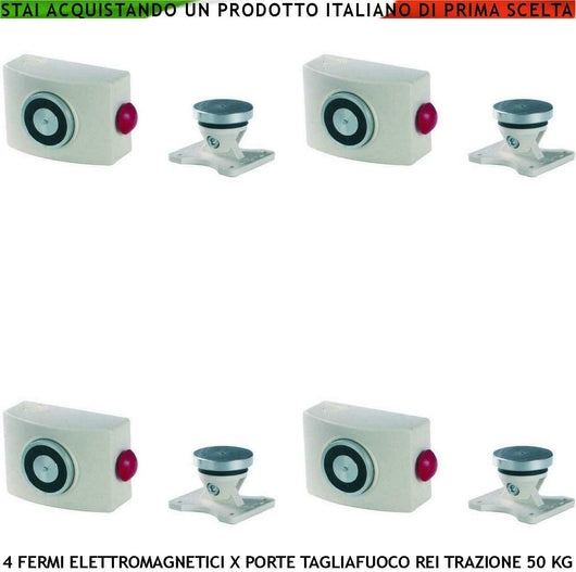 FERMAPORTA TAGLIAFUOCO REI BIANCHI 4 PEZZI SECURVERA SF-BE5ASBESPD