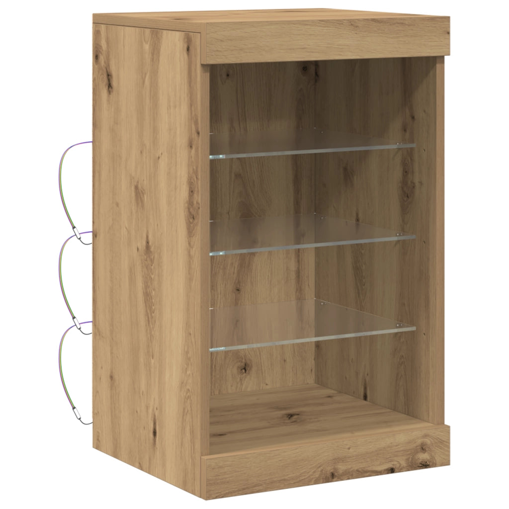 Sideboard  con luci LED Rovere Artigianale 41x37x67 cm