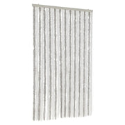 Tenda Antimosche Grigia Chiaro e Bianca 100x220 cm in Ciniglia CFW4249694