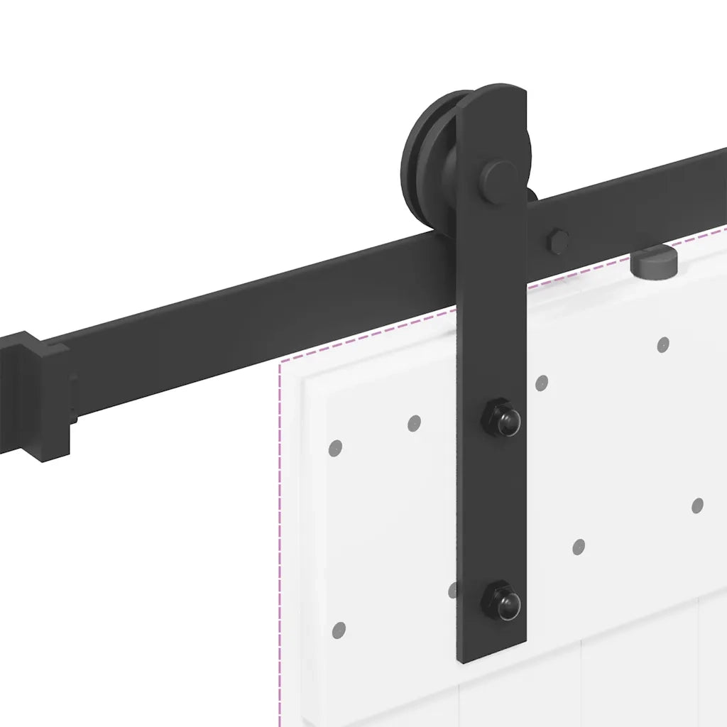 Kit di Binari per Porte Scorrevoli 183 cm Acciaio Nero CFW5167268