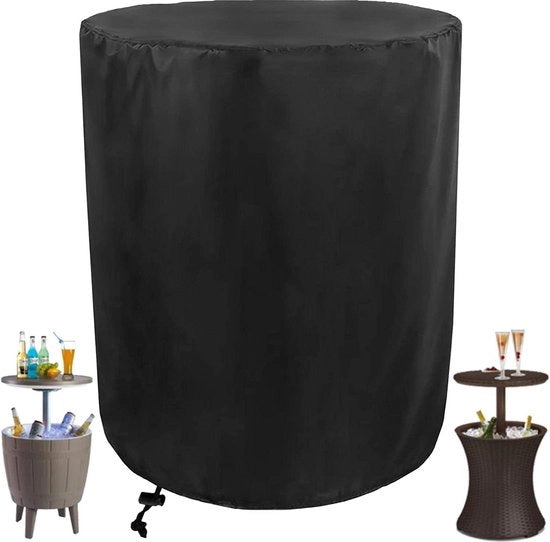 Copertura per tavolo esterno impermeabile a forma rotonda - Copertura tavolo esterno con termos - Aggiungi tavolo per caffè esterno