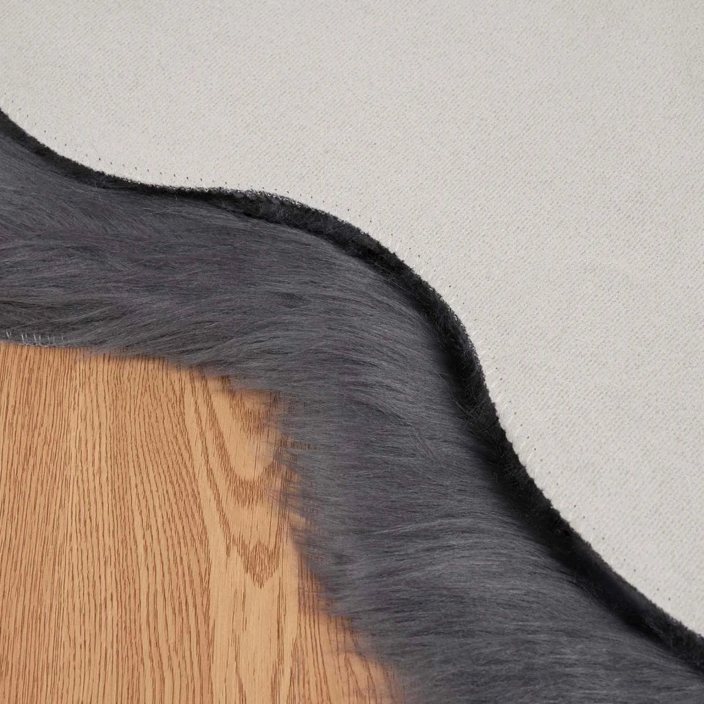 Tappeto in finta TAFALLA Antracite 50 x 80 cm Poliestere 42021606