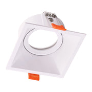 Faretto incasso soffitto quadrato bianco GU10 orientabile Milagro