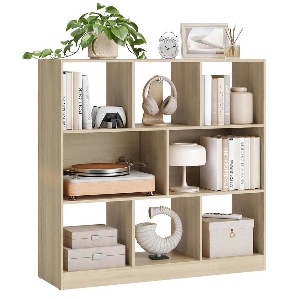 Libreria aperta mensola portaoggetti indipendente dimensioni: 97,5 x 30 x 100 cm beige 12_0004278