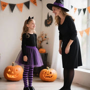 Costumi da Halloween 2 pezzi - Calze a strisce nera/azzurra - Leggings - Accessori da costume da festa