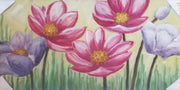 Quadro da Parete Dipinto Grande Fiori di Campo 70 x 140 cm