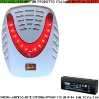 SIRENA ESTERNA LAMPEGGIANTE A LED MELODIA BINOTA SECURVERA SV-SVLSLPBLSB