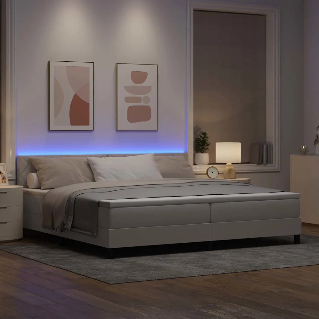Letto a molle con materasso con led Talpa 200 x 200 cm Tessuto 3342314