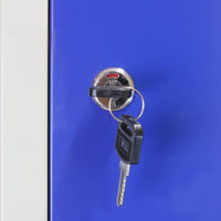 3 Armadietti da Montare con 3 Porte Blu Acciaio per Scuole Palestre e Spogliatoi