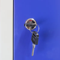 Armadietto con 3 Porte Blu in Acciaio per Scuole Palestre Uffici e Spogliatoi