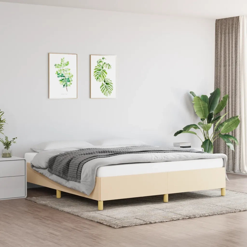 Giroletto senza Materasso Crema 180x200 cm in Tessuto 347186
