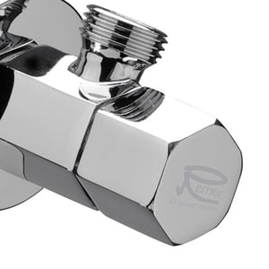 Rubinetto sottolavabo esagonale 1/2x3/8