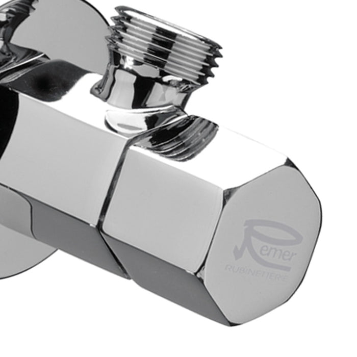 Rubinetto sottolavabo esagonale 1/2x3/8