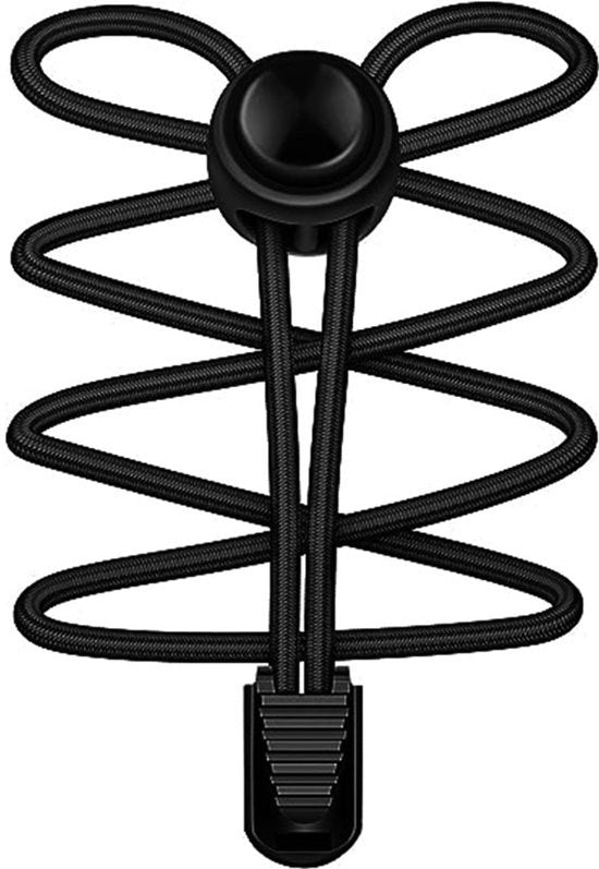 Cinture elastiche senza nodi, adatte per bambini, adulti, anziani, unico taglia, nero.