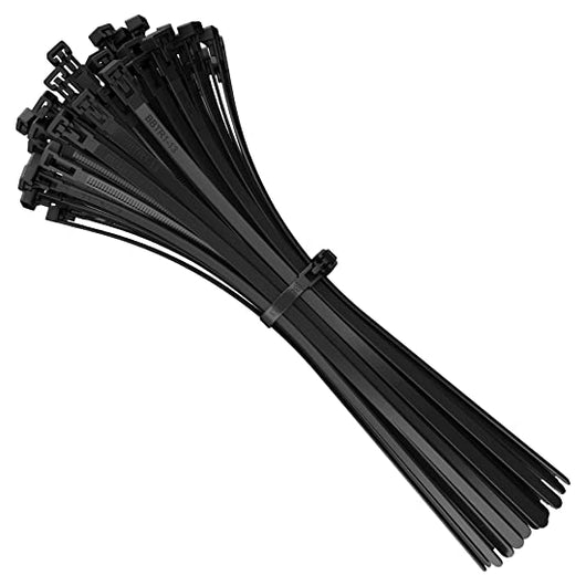 FASCETTA 100 PZ STRINGITUBO ELETTRICISTA PLASTICA NERA 200X4,8