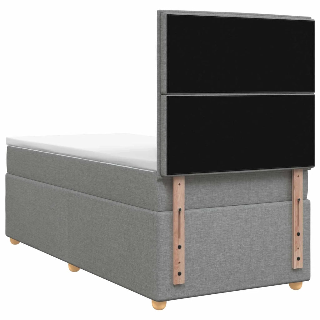 Letto box spring con materasso Grigio Chiaro 80 x 200 cm 3455210