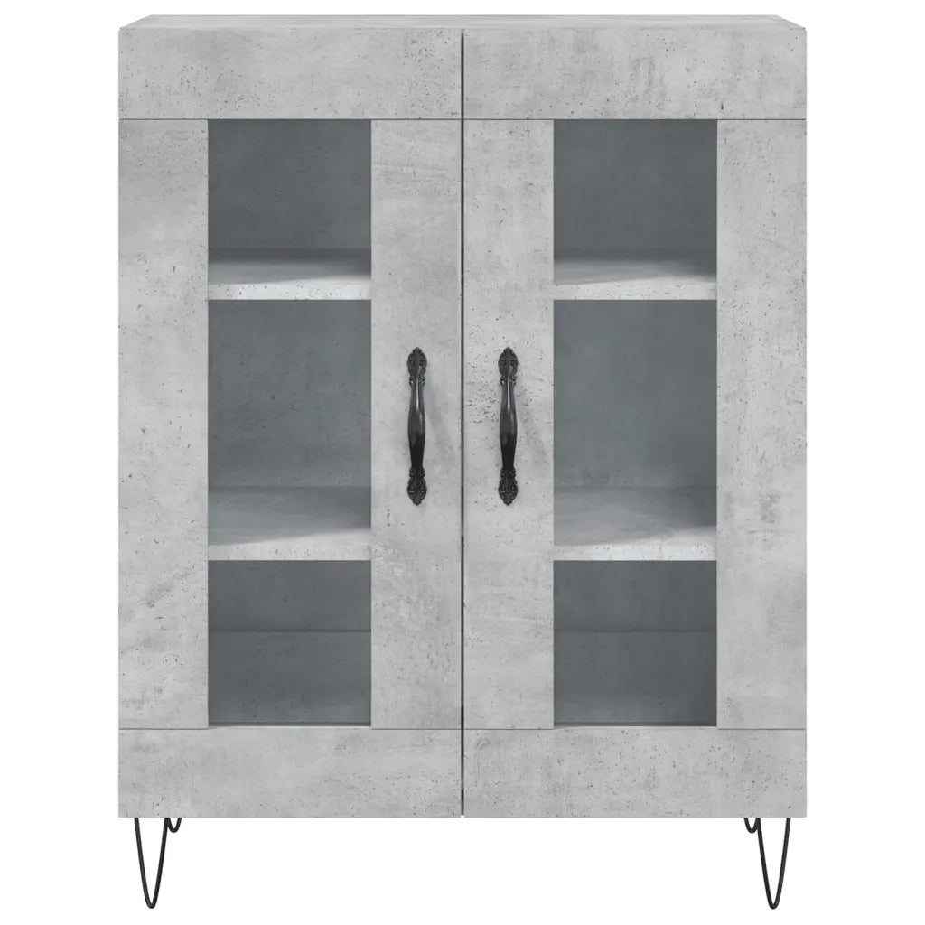Credenza | Madia | Buffet da pranzo | Armadio da pranzo Grigio Cemento 69,5x34x180 cm in Legno Multistrato