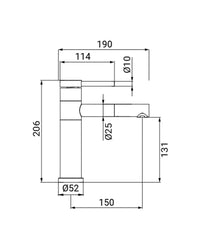 Miscelatore lavabo con bocca girevole acciaio inox