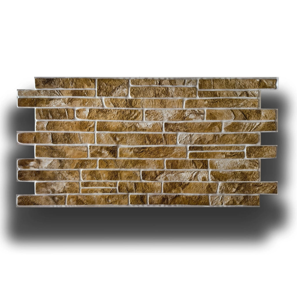 pacchi da 10 o 20 Pannelli 3D Rivestimento a parete in PVC effetto PIETRA SABBIA 96x48cm Realistici, isolanti - Pacco da 20 pannelli 96x48cm