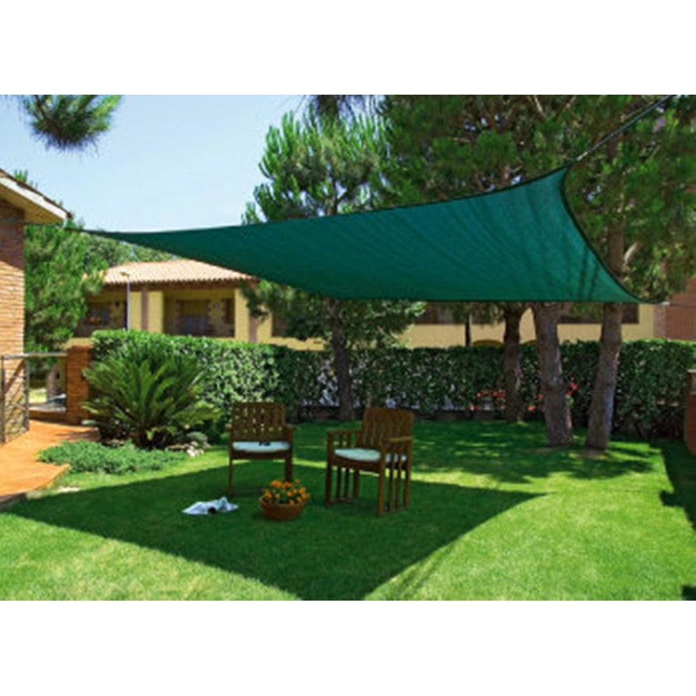 Trade Shop - Vela Tenda Rettangolare Parasole Protezione Sole Ombra Giardino 2x3 Mt Verde 017031 -