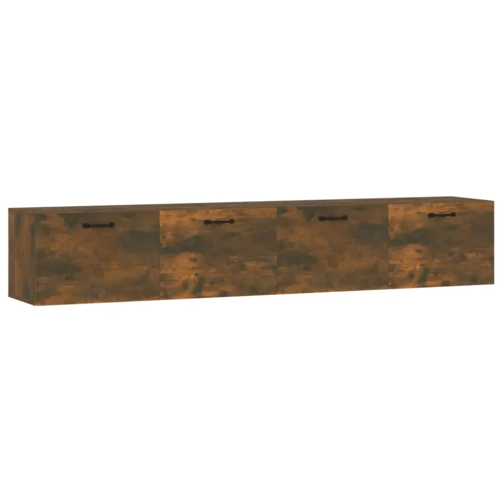 Armadietto a Muro | Mobili Parete 2 pz Rovere Fumo 100x36,5x35 cm Legno Multistrato