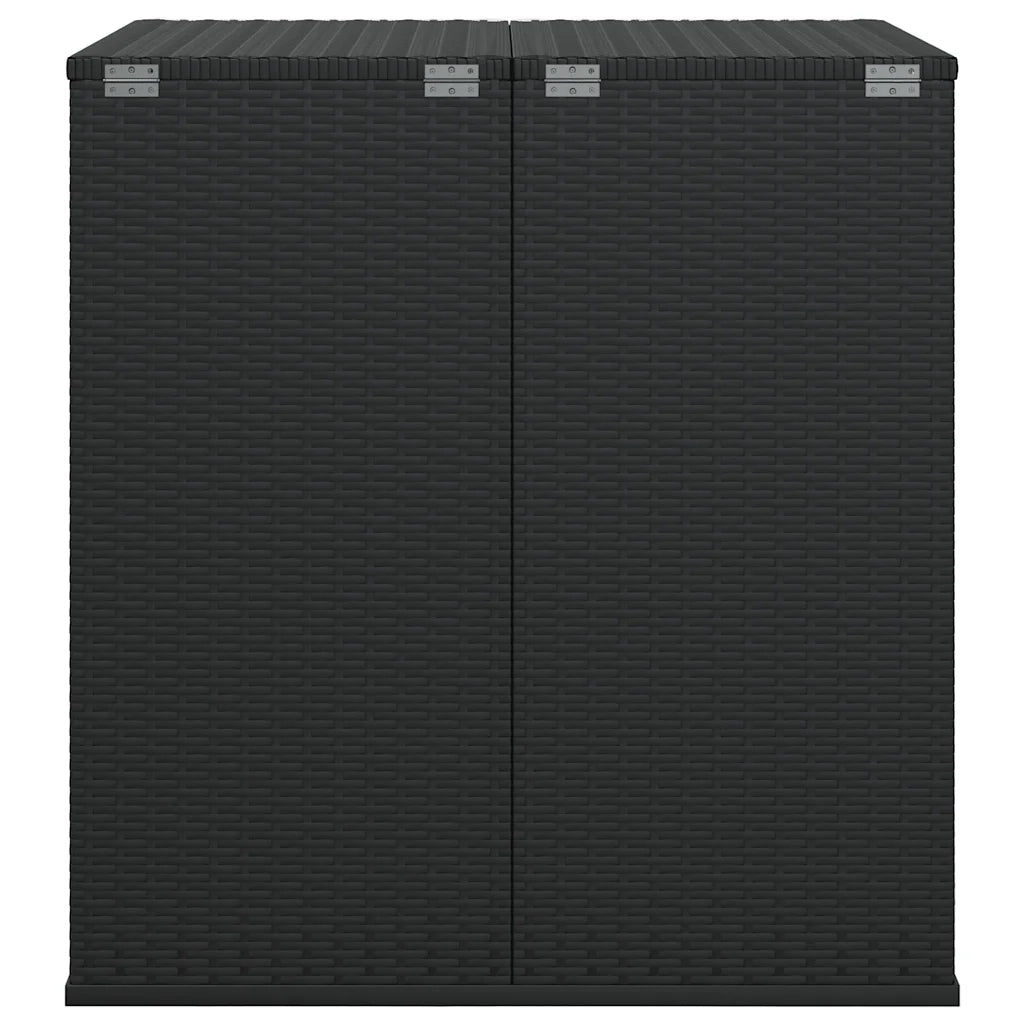 Contenitore da Giardino in Rattan PE 100x97,5x104 cm Nero CFW9706958