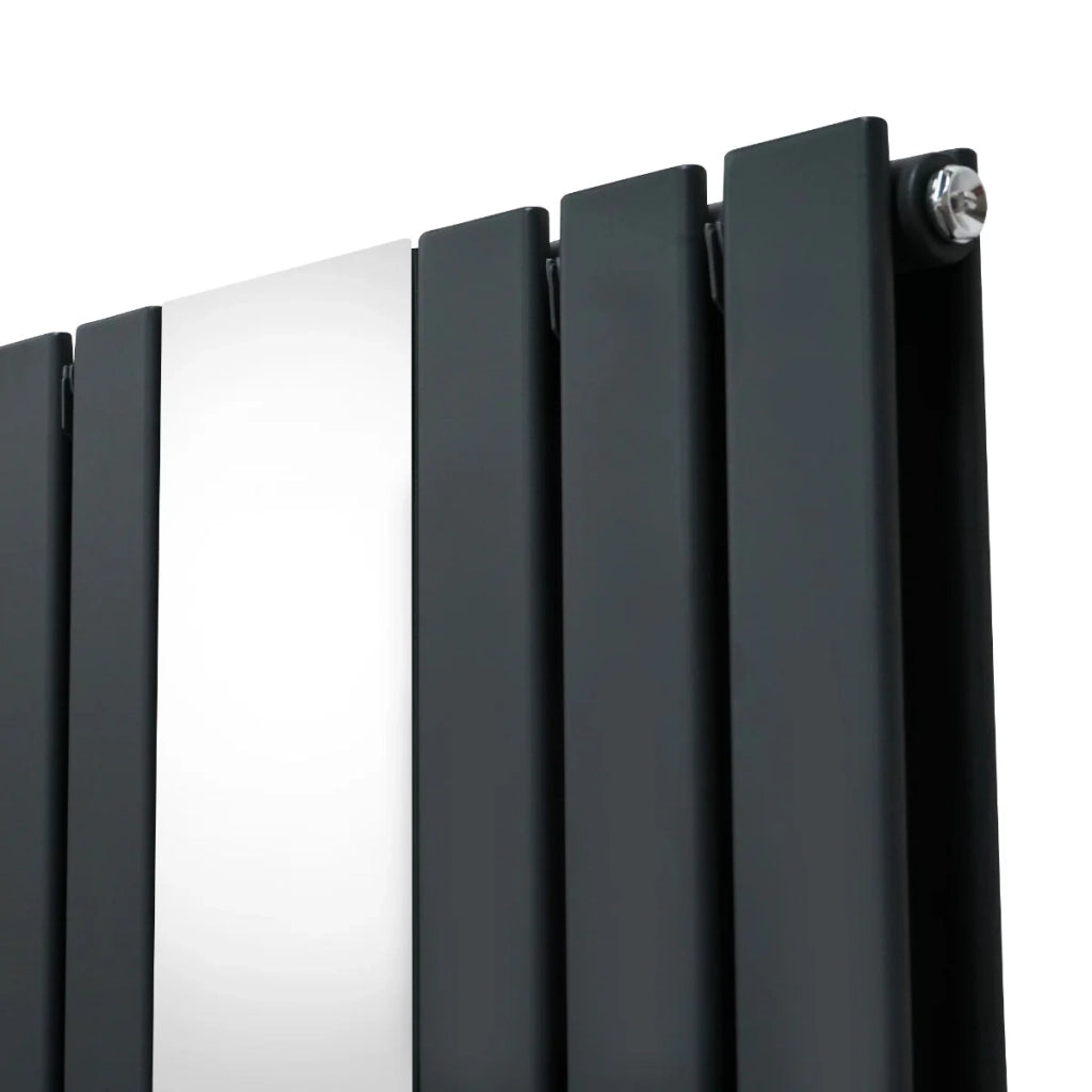 Radiatore a Specchio a Doppia Colonna Verticale Grigio Antracite 1800mm x 425mm