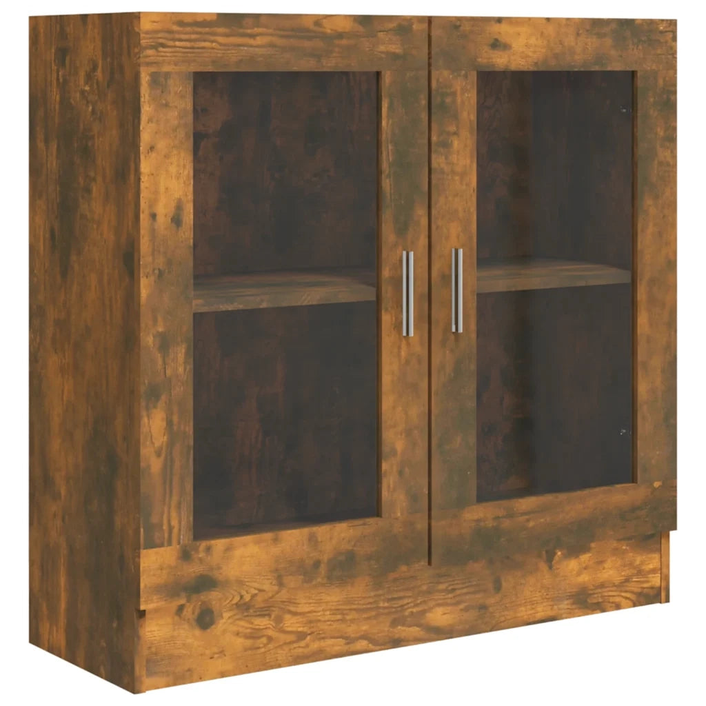 Mobile Vetrina Rovere Fumo 82,5x30,5x80 cm Legno Multistrato 815615