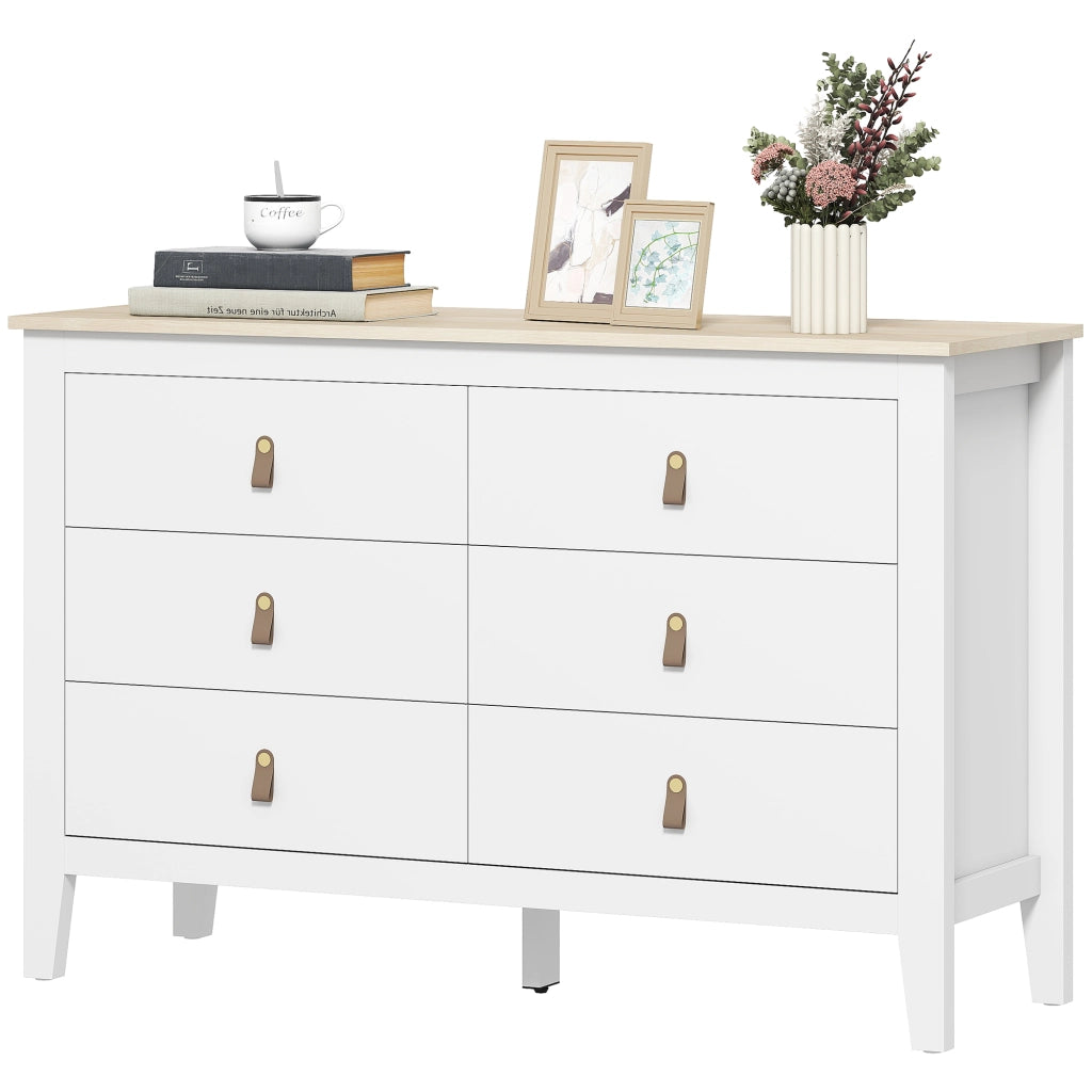 C¨®moda con 6 Cassetti ¨C zephmum ¨C Bianco 120x40x78 cm