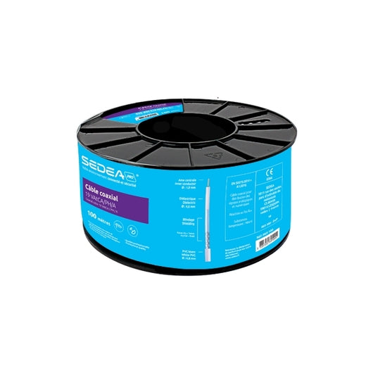 069100 Bobina PVC bianco Ø6,8mm 100 m metri Classe B Alluminio