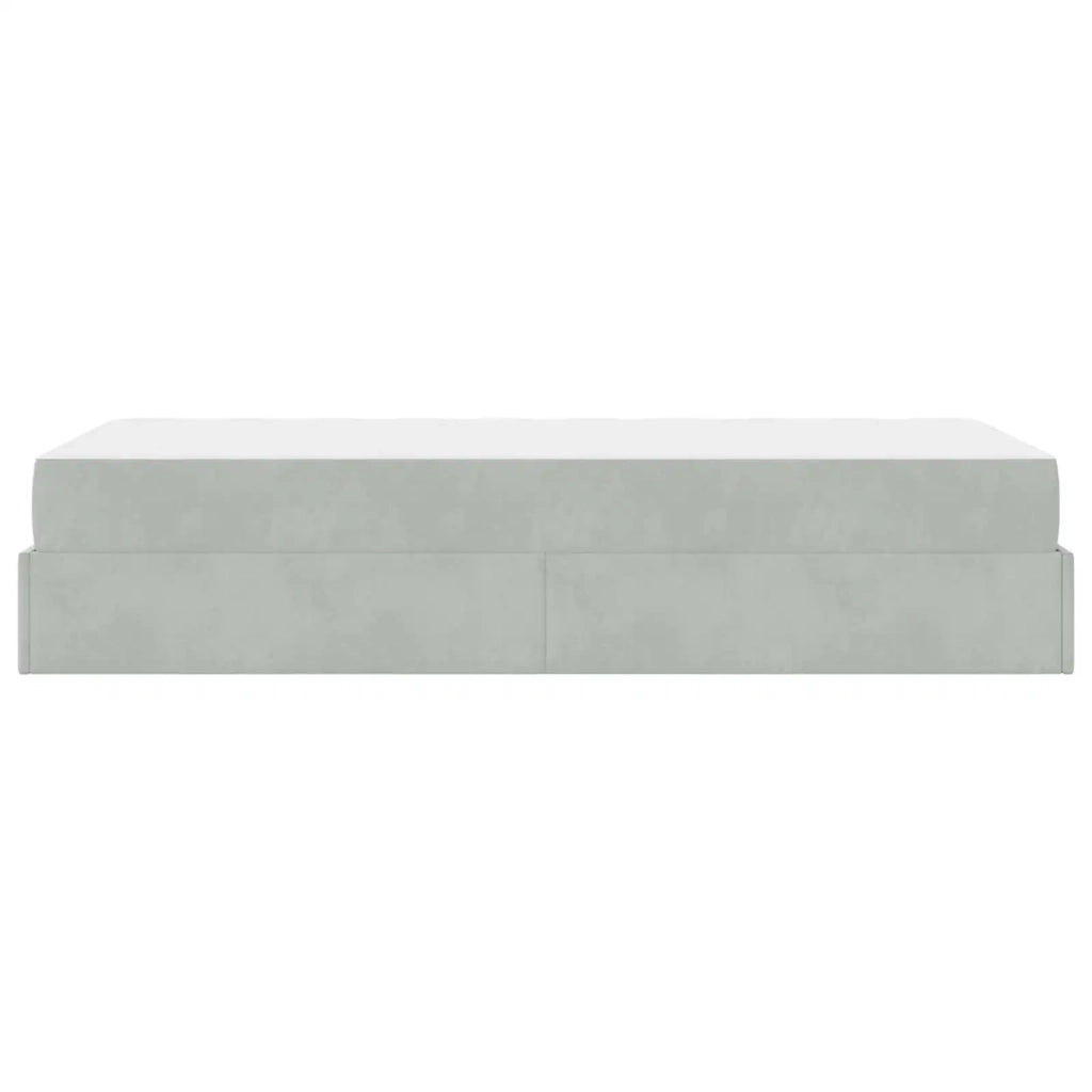 Struttura letto con materasso 2 pcs Grigio chiaro Velluto 3399528