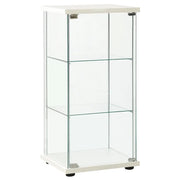 Mobile contenitore dal design moderno dimensioni 42,5 x 36,5 x 86 cm con spazio organizzato e ante in vetro temperato bianco. Codice articolo: 02_0046711.