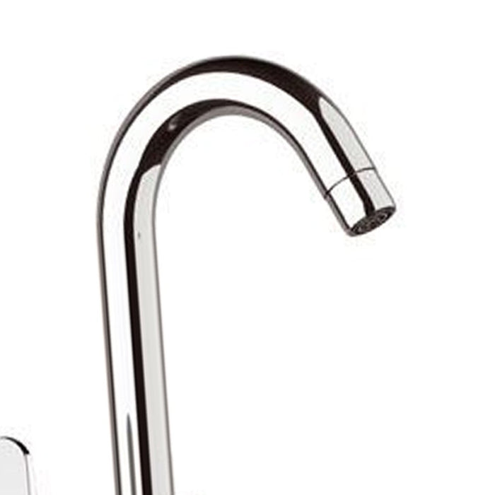 Rubinetto lavello con canna corta a u, risparmio energetico e idrico - serie winner eco