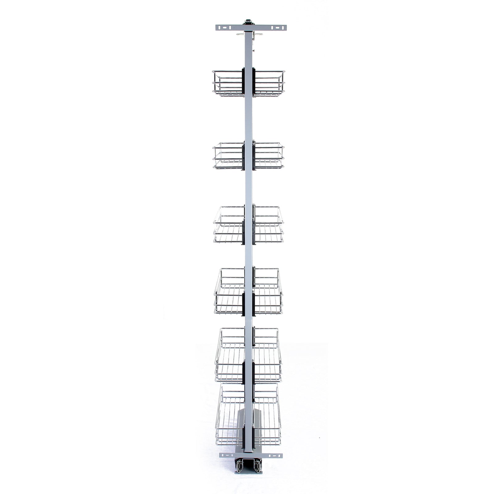 Colonna Estraibile da Cucina in Acciaio Inossidabile con 6 Cestelli 190-220cm