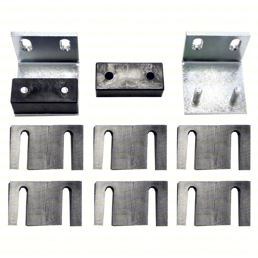 390771 COPPIA PATTINI INFERIORI INFISSO 20MM ALLUMINIO SPEEDY DFM