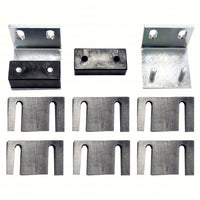 390771 COPPIA PATTINI INFERIORI INFISSO 20MM ALLUMINIO SPEEDY DFM