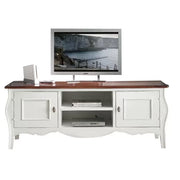 Porta tv in legno shabby chic bicolore l.160 p.50 h.61 (3084) - Mobili 2G