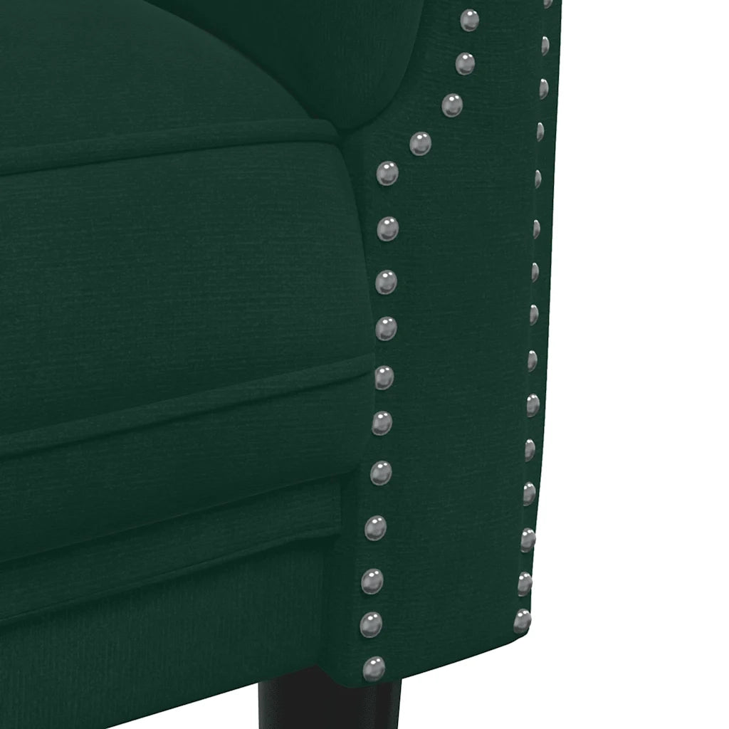 Set di Divani 3 pz Verde Scuro in Velluto 3209211