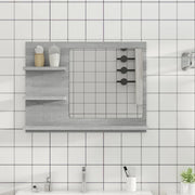Specchio da bagno-Specchio decorativo Grigio Sonoma 60x10,5x45 cm Legno Multistrato