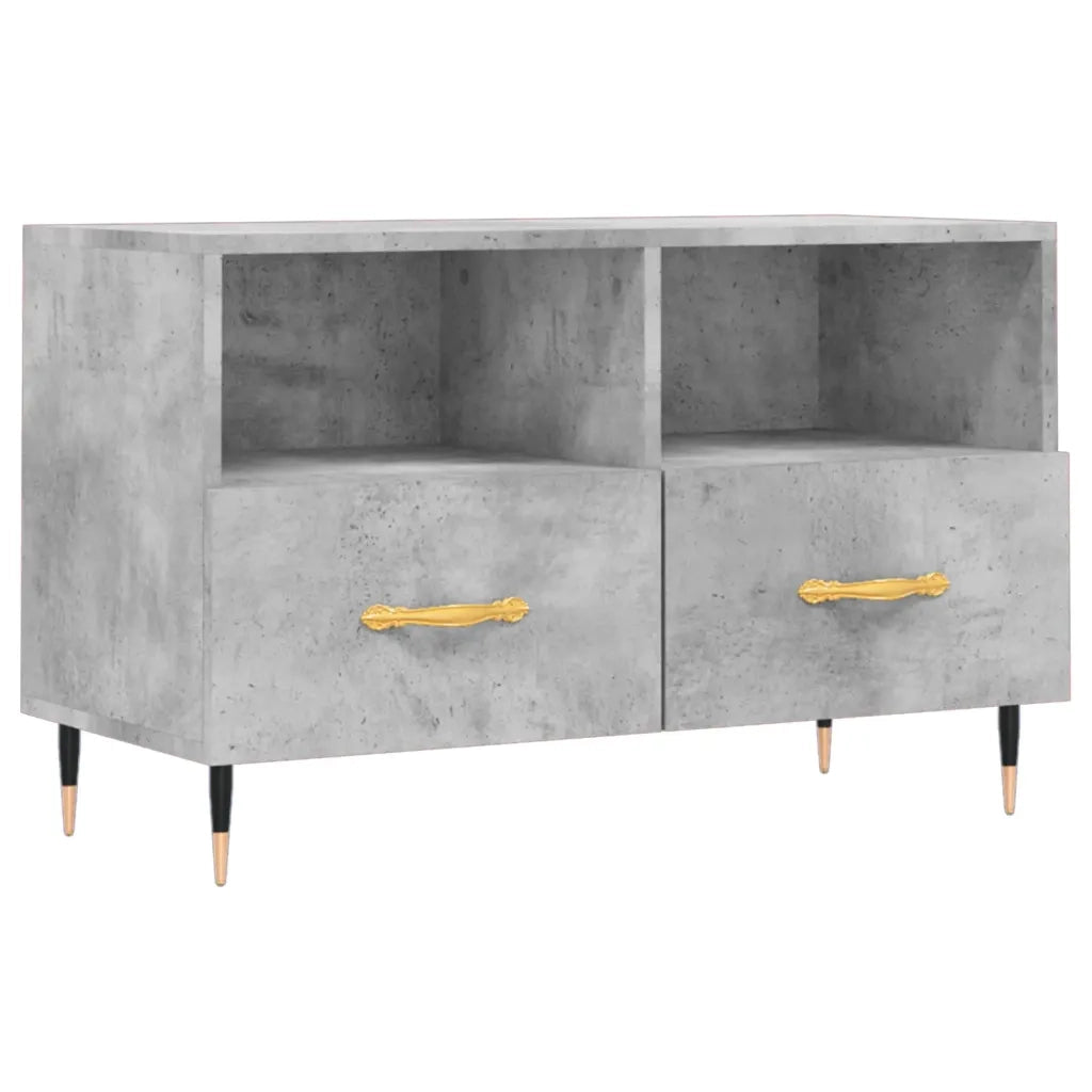 Mobile per TV Grigio Cemento 80x36x50 cm Legno Multistrato 828952