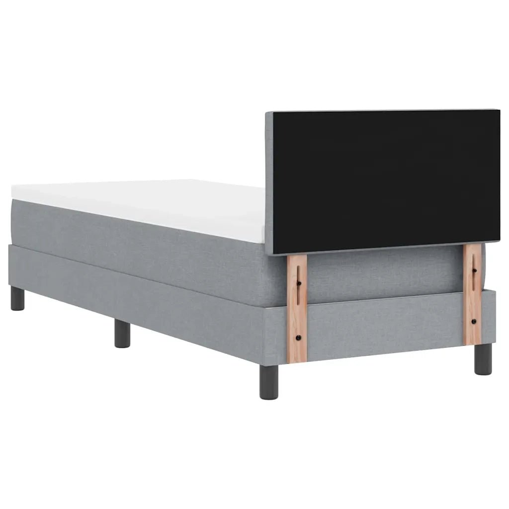 Letto a molle con testiera Grigio chiaro 80 x 200 cm Tessuto 3338720