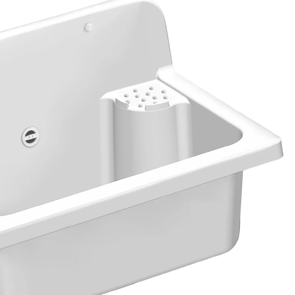 Lavatoio bianco da esterno 56X37 cm da 16 litri