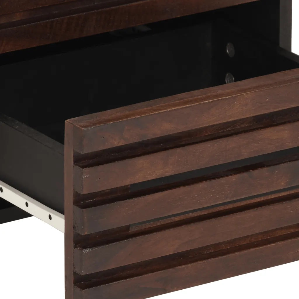 Comodini 2pz 40x34x46 cm in Legno Massello di Mango 377431