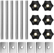 Set di viti T-tracce M8 da 18 - Viti T-tracce - T-tracce - Lega di alluminio - Acciaio inossidabile - Strumenti di lavorazione del legno pratici - Viti a testa T