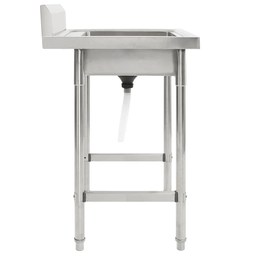 Lavello professionale da cucina vasca singola 60 x 60 cm acciaio inox 02_0002331