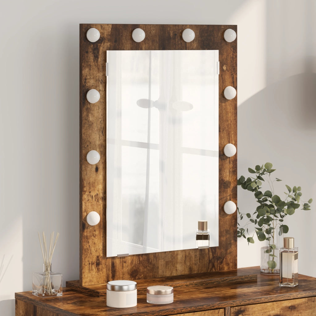 Specchio da toeletta Rovere affumicato Legno, Vetro 70 x 50 x 18 cm