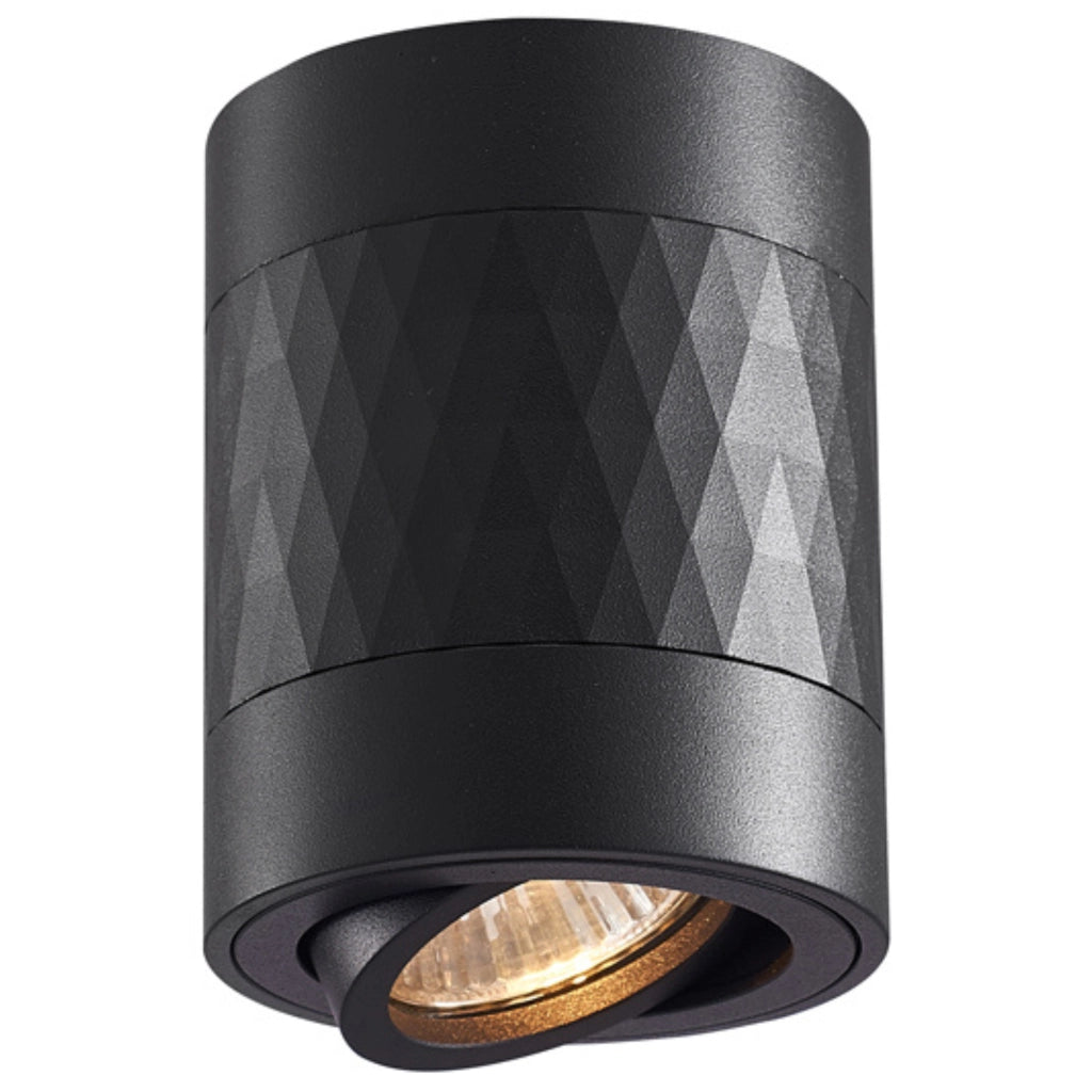Spot plafoniera ROMB nero GU10 alluminio Polux 319838