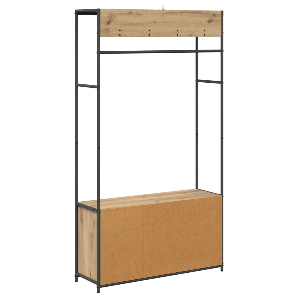 Appendiabiti con panca per scarpe Rovere Artigianale 8012037
