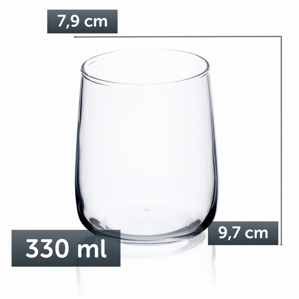 Bicchieri KADAX per whisky, succhi di frutta, acqua, Literatka 330 ml
