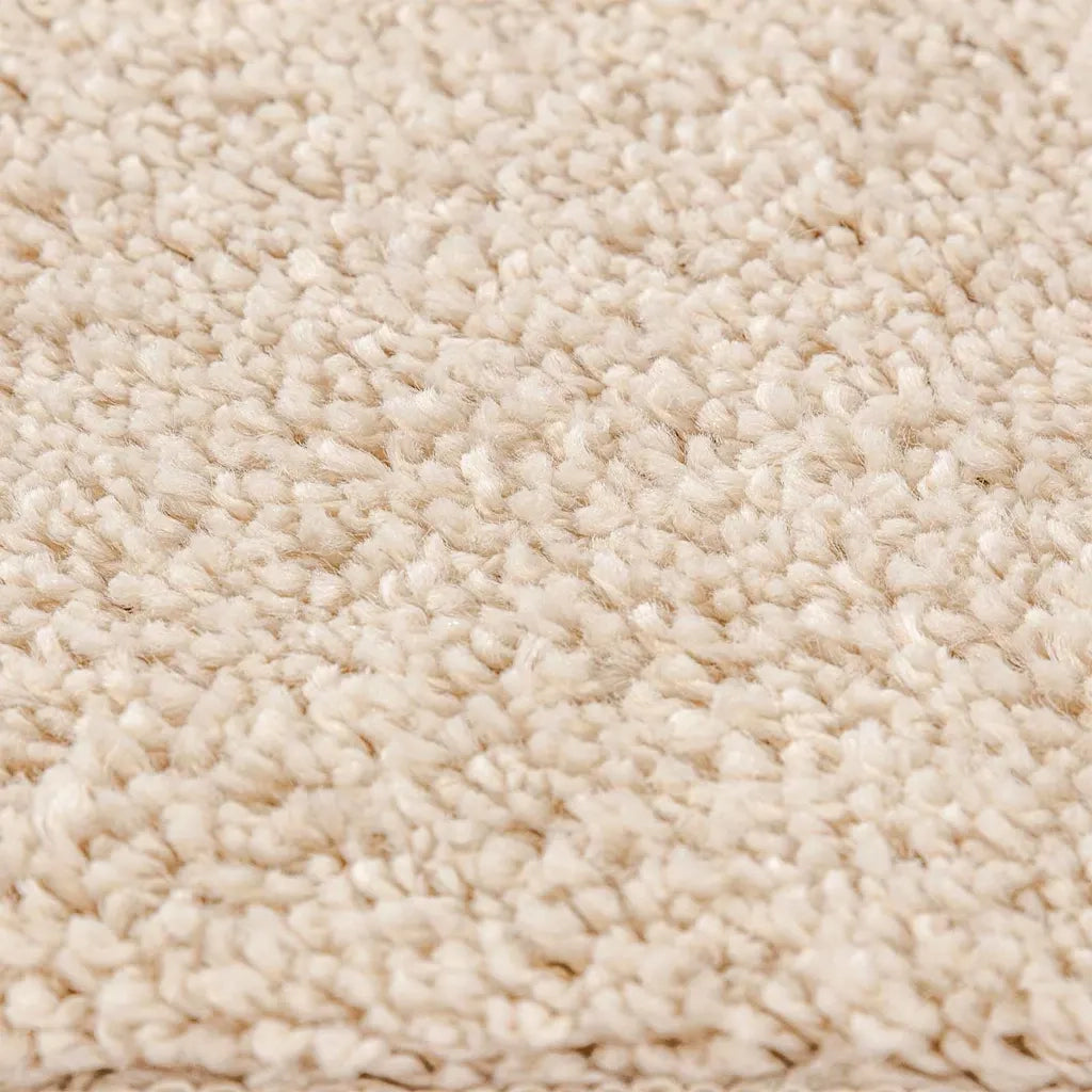 Tappeto Shaggy Antiscivolo Crema 120 x 120 cm PP 4019783